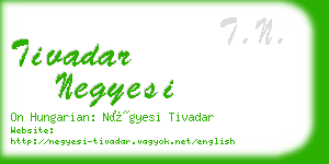 tivadar negyesi business card